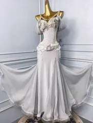 新品 ベリーダンス オリエンタル衣装 インナー付 ホワイト オーダーメイド