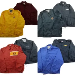 古着卸 まとめ売り USA製 ナイロンコーチ ジャケット 8枚セット (メンズ XL /2XL ) ブラック ワンポイント 中古 古着 NE2797