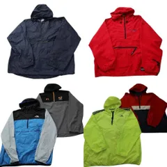古着卸 まとめ売り ブランドMIX アノラックパーカー ジャケット 6枚セット (メンズ XL /2XL ) ノースフェイス GAP 中古 古着 NE2813