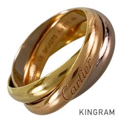 カルティエ Cartier トリニティ MM K18YG 14.5号(54-55) リング sss