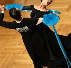 立体花モチーフフロート ペア 社交ダンス モダンダンス オーダーメイド