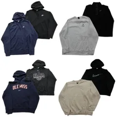 古着卸 まとめ売り ナイキ NIKE スウェット 8枚セット (メンズ L ) フーディー アーチロゴ カレッジ風 中古 古着 NE2911