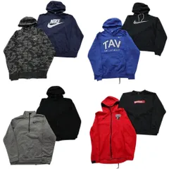 古着卸 まとめ売り ナイキ NIKE スウェット 8枚セット (メンズ M ) ハーフジップ アーチロゴ 総柄 中古 古着 NE2914