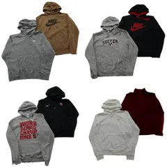 古着卸 まとめ売り ナイキ NIKE スウェット 8枚セット (メンズ M ) フーディー ハーフジップ アームロゴ 中古 古着 NE2915