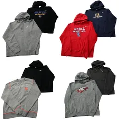 古着卸 まとめ売り ナイキ NIKE スウェット 8枚セット (メンズ M ) フーディー カレッジ風 スウォッシュロゴ 中古 古着 NE2933