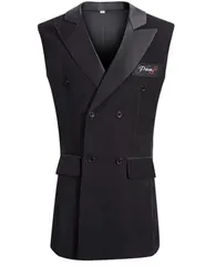 新品 社交ダンス メンズベスト ブラック オーダーメイド