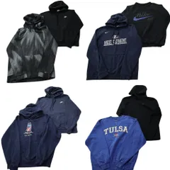 古着卸 まとめ売り ナイキ NIKE スウェット 8枚セット (メンズ M ) フーディー アーチロゴ カレッジ風 中古 古着 NE2934