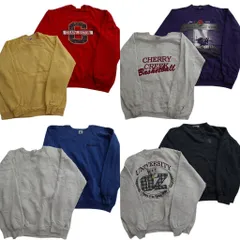 古着卸 まとめ売り USA製 スウェット 8枚セット (メンズ XL ) フルーツオブザルーム ヘインズ アーチロゴ カレッジ風 中古 古着 NE2960
