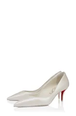 クリスチャン・ルブタン レディース シューズ パンプス Christian Louboutin Miss Z Pointed Toe Pump Bianco Nappa Perle