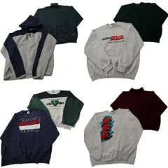 古着卸 まとめ売り USA製 スウェット 8枚セット (メンズ XL ) ラッセル フルーツオブザルーム フーディー バイカラー 中古 古着 NE2963