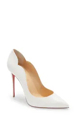 クリスチャン・ルブタン レディース シューズ パンプス Christian Louboutin Hot Chick Scallopointed Toe Pump W222 Bianco