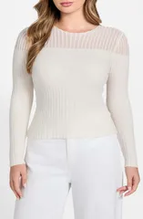 ゲス レディース アウター パーカー・スウェット セーター GUESS Rowena Rib Chenille Sweater Natural