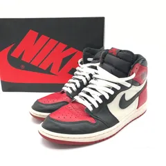 【中古品】NIKE ナイキ AIR JORDAN 1 RETRO HIGH OG BRED TOE ナイキ エアジョーダン 1 レトロ ハイ OG 
