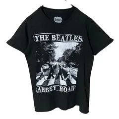 S ザ・ビートルズ  ビッグプリント バンT バンド 人物 ブラック 黒 Tシャツ レディース ユニセックス メンズ 古着 半袖 CHM