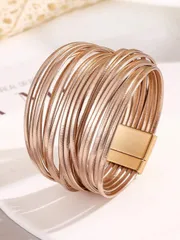 ジュエリー レディース ブレスレット ボヘミアン調 PUレザー マルチレイヤー ブレスレット レディース、コーディネートに合わせやすい