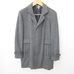 タカQ タカキュー TAKA-Q メールアンドコー MALE CO. コート チェスターコート 比翼 釦開き タブ ベンツ 毛 カシミヤ グレー Mのサムネイル