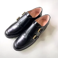 Cole Haan　コールハーン　グリニッジモンクストラップローファー womens　レザー　ダブルモンクローファー　フロントバックル　ブラック　黒　24