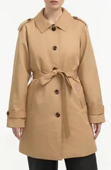 ハンター レディース アウター ジャケット・ブルゾン コート Hunter Stacy Wateresistant Gabardine Trench Coat Classicamel キャメルのサムネイル