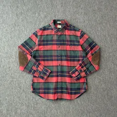 J.Crew　マドラスチェックシャツ　エルボーパッチ　90ｓ　レトロカラー　フランネル　ヴィンテージデザイン