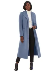 ジェシカロンドン レディース アウター ジャケット・ブルゾン ウール コート Jessica London Fullength Wool Blend Coat Slate Grey スレート