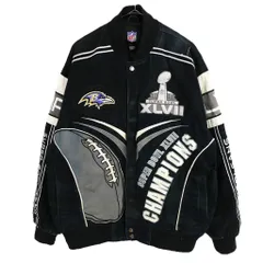 NFL ボルティモア・レイブンズ スタジアムジャケット プロチーム アメフト ブラック (メンズ L) 中古 古着 O1165のサムネイル