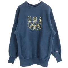 90年代 USA製 Champion チャンピオン リバースウィーブ スウェット ネイビー (メンズ XL) O1463