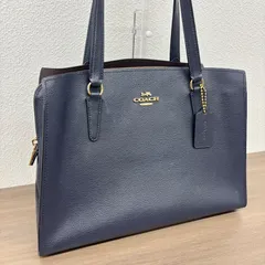 （s）COACH コーチテイタム・キャリーオール/レザー/NVY/無地　/3103