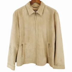 00年代 Banana Republic バナナリパブリック レザージャケット ベージュ (メンズ L) O6359のサムネイル