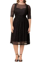 【送料無料】 キヨナ レディース ワンピース トップス Vita Cocktail Dress Noir Dot