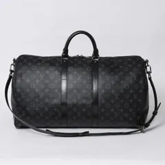 極美品 LOUIS VUITTON ルイヴィトン キーポル バンドリエール55 ボストンバッグ M40605 モノグラムエクリプス 中古 4a000146