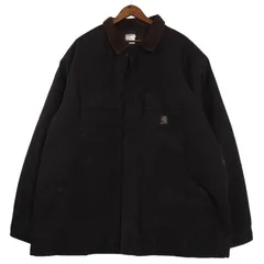 00年代 USA製 Carhartt カーハート ナイロン トラディショナルコート ワークジャケット ブラック (メンズ XXXL相当) 中古 古着 A2670