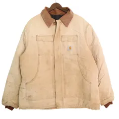 Carhartt カーハート トラディショナルコート ダック ワークジャケット ベージュ (メンズ XXL相当) 中古 古着 A2737
