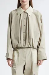 スリーワンフィリップリム レディース アウター ジャケット・ブルゾン コットン 31 Phillip Lim Snap Front Cotton Blouson Bomber Jacket Khakiのサムネイル