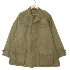 60年代 フランス軍 M-47 フィールドジャケット ヴィンテージ ユーロ ミリタリー オリーブ (メンズ 49) 中古 古着 A3256