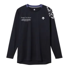 デサント DESCENTE 長袖バレーボールシャツ バレーボール 長袖Tシャツ (DV5FLT01U)、(NV00)ネイビー