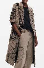 デジグアル レディース アウター ジャケット・ブルゾン コート Desigual Niza Coat Beige Multi ベージュのサムネイル