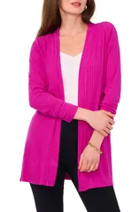チャウス レディース アウター パーカー・スウェット カーディガン Chaus Open Front Rib Cardigan Hot Pink ピンク