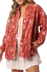 オニール レディース アウター ジャケット・ブルゾン シャツ フリース ONeill Rune Oversize Superfleece Shirt Jacket Aragonのサムネイル