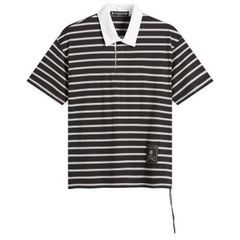 マスターマインド メンズ トップス シャツ MASTERMIND WORLD Fine Gauge Stripe Ss Rugby Shirt Black ブラック