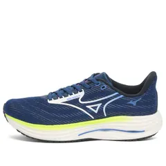 【送料無料】 ミズノ メンズ スニーカー シューズ Mizuno Running Wave Rider 29 Sneaker White Estate Blue Lightning Yellow