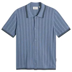カーハート レディース トップス シャツ ニット Carhartt WIP Short Sleeve Ramsey Knit Shirt Velvet Blue ブルーのサムネイル