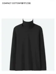 UNIQLO U コンパクト コットン タートルネック 長袖 ブラック/ネイビー 全3枚