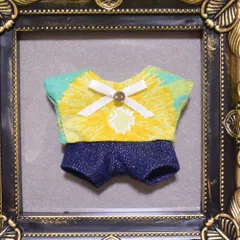 10センチぬいぐるみ用服　黄色い花