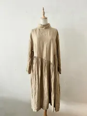 nest Robe リネン 2way スタンドカラー ワンピース