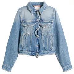 【送料無料】 アクネ ストゥディオズ レディース ジャケット・ブルゾン アウター Acne Studios Oleag Vintage Wiggle Denim Jacket Mid Blue