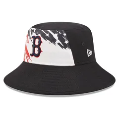 ニューエラ メンズ アクセサリー 帽子 Mens New Era Navy Boston Red Sox 2022 4th of July Bucket Hat Navy ネイビー