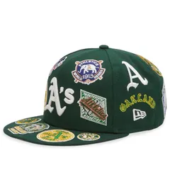 【送料無料】 ニューエラ メンズ 帽子 アクセサリー New Era Image Oakland Athletics All Over 59Fifty Cap Green