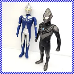 当時もの テレビマガジン 特製 ビッグサイズソフビ 約30cm 2体おまとめ ウルトラマンコスモス ルナモード / ティガダーク 超でかフィギュアのサムネイル