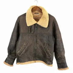 B-3 レザー フライトジャケット ムートンジャケット ブラウン (メンズ L相当) 中古 古着 O7216