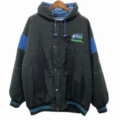 90年代 STARTER スターター NFL シアトル・シーホークス 中綿ジャケット プロチーム ブラック (メンズ XL) O8142 中古 古着のサムネイル